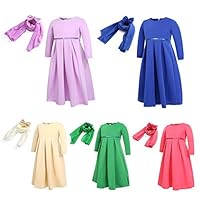 EITC Islamic Muslim Abaya with Hijab & Headwear for Baby Kid Girls 1-6 Years Blue