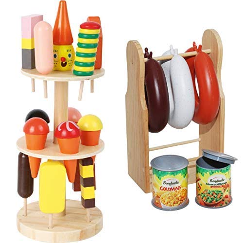 small foot company 5261 Eisständer Rollenspielzeug & Tanner 0304.8 - Wurstständer aus Holz