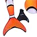 Fin Fun Mermaid Tail, Reinforced Tips, Monofin, Clown Fish, Child 12