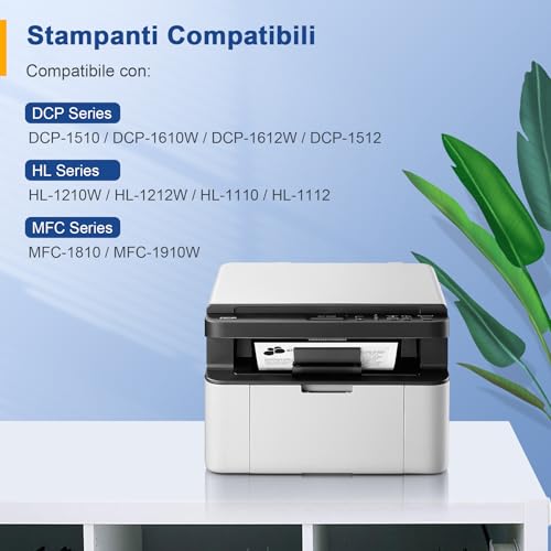 Palmtree TN1050 Toner Compatible for TN-1050 Toner Brother DCP1612W for Brother MFC1910W HL-1110 HL-1210W HL-1212W MFC-1810 DCP-1512