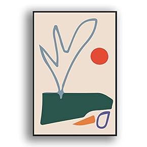 Framed Canvas Wall Art for Living Room, Bedroom Illustration Canvas Prints for Modern Home Decoration Ready to Hang - 16"x24" inches