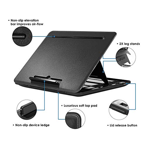 LapGear Commuter Laptop Stand Padded Lap Desk with 20 Adjustable