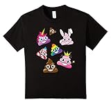 Kids Poop Emoji Silly Fun Whacky Shirt ~ FULL HD QUALITY ORIGINAL 12 Black