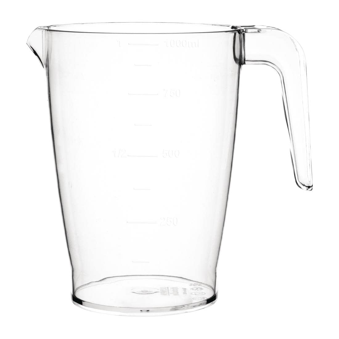 Olympia Kristallon Polycarbonate Stacking Jug 1ltr - Reusable Jug for Water, Juice, Cold Drinks FB890