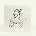 Andaz Press Rose Gold Foil Lunch Napkins, Oh Baby!, 6.5-inch, 50-Pack, Shiny Metallic Tableware Supplies for Baby Shower, Modern Party Paper Napkins in Bulk, Decorations