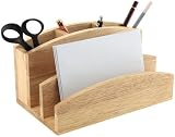 apollo The Housewares Brand Letter Rack Pen Tidy Hevea Wood Natural 23x14x12cm view 4