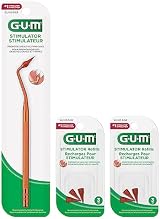 GUM Stimulator Bundle Permanent Handle Rubber Tip 2 Refill Packs view 2