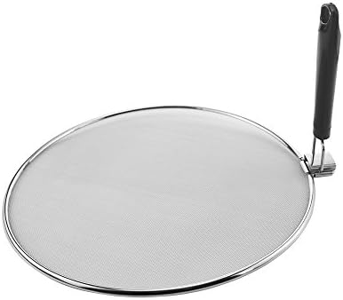 Frying Pan Cover Splatter Screen Stop Hot Oil Splash - Splatter Guard Protect Skins from Burns - Stainless Steel Splash Guard for Cooking keep Kitchen Clean - Splash Screen Cover the Food