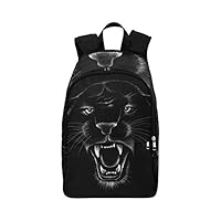 VvxXvx Black Jaguar Panther Beautiful Eyes Casual Daypack Travel Bag College School Backpack for Mens and Women