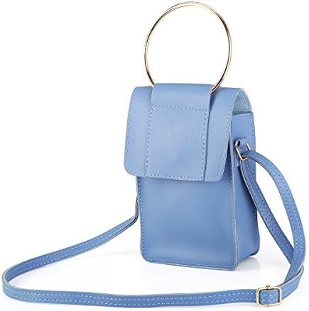 Laimi Duo Women Light Small Crossbody Bags Cell Phone Purse Wallet with Credit Card Holder Handbags for Ladies (Blue)