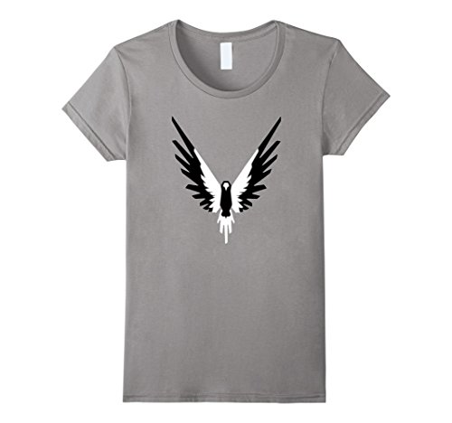 Womens Vibrant Black and White Logo T-Shirt, Be A Maverick T Shirt XL Slate