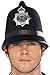 Smiffys Police Hat, Black, with Badge, Felt, Custodian Helmet