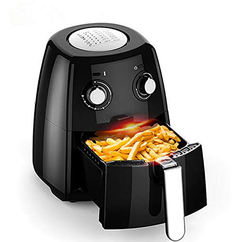 Click Here to See More Images New Air Fryer, 1230W Home Smart No Fryer, 2.6L Mini Oven, Black,Recipes, Healthy Cookware Food Oven