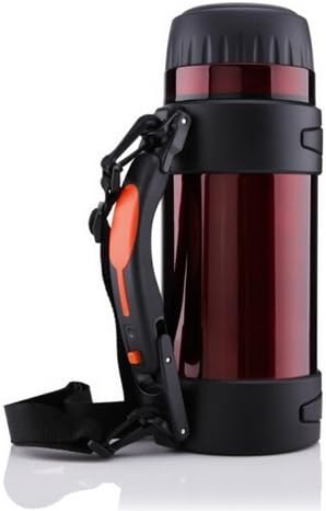 Insulated kettle household kettle Thermos Thermos bottle outdoor sports portable travel pot stainless steel vacuum large capacity insulated kettle car (1.6l L, Wine Red)