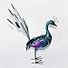 YOUKOOD Garden Outdoor Indoor Decor Statues, Metal Yard Art Peacocks Lawn Ornaments Yard Party Landscape Figurine Decorations (Blue Peacock)