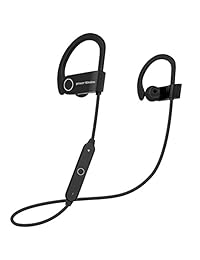 Auriculares inalámbricos Bluetooth con Bluetooth 4.2, auriculares deportivos + EDR, cancelación de ruido, auriculares de entrenamiento, auriculares ergonómicos para correr y bolsa de transporte