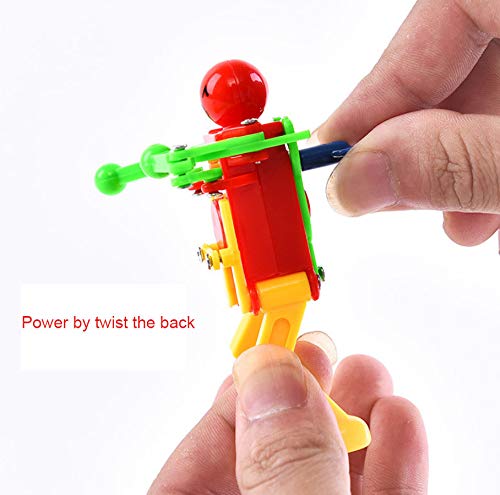 5 Pcs Funny Spring Wind-up Dancing Walking Robot Toy for Kids, Robot Playset for Kids Role Playing, Robots Theme Party Activity