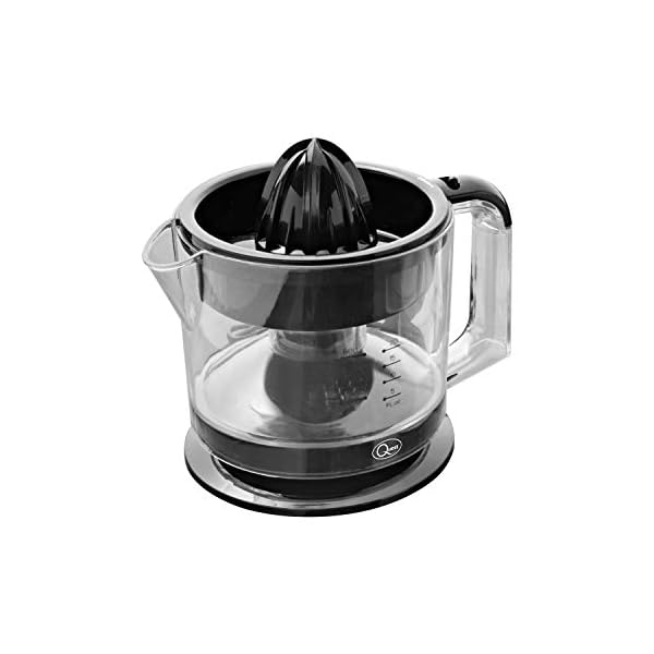 Quest-600ml-Citrus-Juicer-Easy-Pour-Spout-and-Adjustable-Pulp-Control-Auto-Reverse-and-Start-and-Stop-Dishwasher-Safe-Includes-Filter-Black Quest 34229 600ml Citrus Juicer/Easy Pour Spout & Adjustable Pulp Control/Auto Reverse / 2 Cone Sizes/Dishwasher Safe…