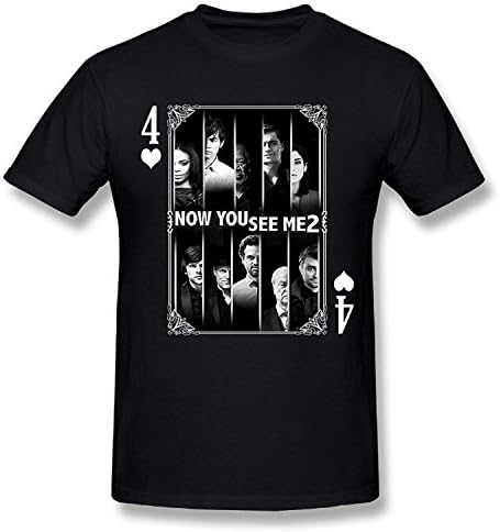 SEagleo Men's Film Now You See Me 2's Main Character Poster Tees Black Medium