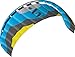 HQ Symphony Pro 2.5 Kite Edge Blue Yellow Bundle (3 Items) + Peter Lynn Heavy Duty Padded Kite Control Strap Handles Pair + WindBone Kiteboarding Lifestyle Stickers