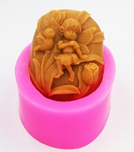 Longzang Angel Bird Flower Mould S411 Craft Art Silicone Soap Mold Craft Molds DIY Handmade Candle Molds