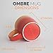 Ombré Color Collection, Gradient Mug, Cool Coffee Mugs/Tea Cups,12oz Bone China, Dishwasher & Microwave Safe by Root7 (Magma, 1)
