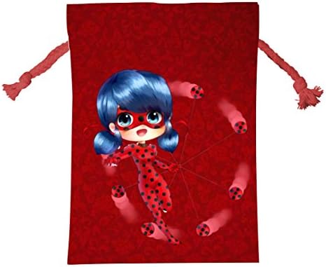 Miraculous-Ladybug Personalized Christmas Bag Drawstring Santa Claus Sack For Holiday Presents