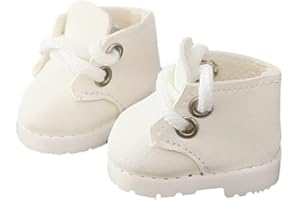 JOJEDOMO Compatible with Labubu Doll Shoes for 17cm Doll,Shoes Used for Labubu Accessories (GB-White)
