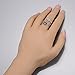 KIVN Fashion Jewelry Wrap Spiritual Hamsa Hand Evil Eye CZ Cubic Zirconia Finger Rings for Women (Sapphire, 7)