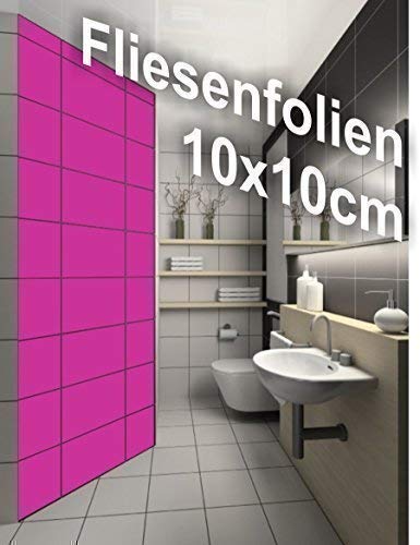 Fliesen Aufkleber Folien einfach selber kleben Größe 10x10cm 24 Stück Sticker Fliesenaufkleber Bad
