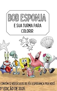 Livro BOB ESPONJA E SUA TURMA PARA COLORIR 12 VERSÍCULOS