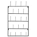 5 Tier Black Metal Wall Mounted Kitchen Mug Hook Display/Cup Storage Organizer Hanger Rack - MyGift