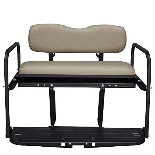 Gusto EZGO TXT Golf Cart Flip Folding Rear Back Seat Kit Tan Pricepulse