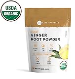 Ginger Root Powder Organic by Kate Naturals. Ground. Perfect For Tea, Smoothies and Cooking. Fresh Ginger Taste & Fragrance. Large Resealable Bag. Gluten-Free and Non-GMO. 1-Year Guarantee (12oz)