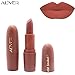 Matte Lipstick,Aliver 6 Colors Lipsticks Set Matte for Girls Women Waterproof Long-Lasting Moisturizing Makeup Lipsticks,Nude and Natural Color Dark