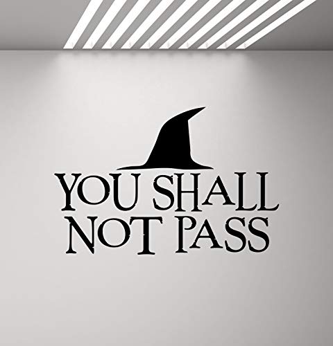Atopdecals Vinyl Stickers You Shall Not Pass Gandalf Quote Wall Decal Sign Lord of The Rings Poster Kids Nursery Mural Vinyl Sticker Playroom Decor Wall MZ7r51