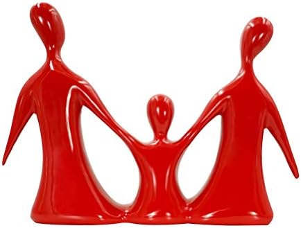 Aoneky Estatua Decorativa De Familia Figura Abstracta Decorativa De Madre Padre Hijo Hija Escultura Moderna De Resina Decoracion Del Hogar Casa Oficina Figuras Decorativas De Familia De 3 Rojo Amazon Es Hogar