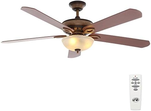 Asbury 60 in. LED Indoor Oil Rubbed Bronze Ceiling Fan with Light Kit and Remote Control