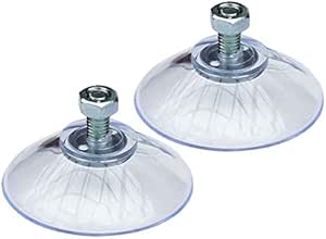 DanDiBo 2 ventosas con rosca de 40 mm de diámetro M5 x 10 mm + tuerca extrafuerte ventosa.