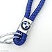 Fashion Blue Braided Leather Cord Key Chain for BMW