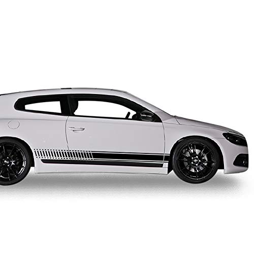 Bubbles Designs 2X Decal Sticker Vinyl Side Racing Stripes Compatible with Volkswagen VW Scirocco 2008-2016
