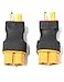 Deans to XT60 Connector Adapter,KCRTEK 4PCS XT60 Female to Male Deans T Plug Connector Adapter No Wires RC LiPo Battery Connectors