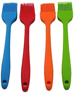 YomiI One-piece silicone brush with no odor baking oil brush barbecue brush with high temperature environmental protection silicone brush 4pack