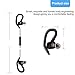 Acekool Bluetooth Headphone, Wireless In-Earphone Sports Stereo Earbuds with Microphone, Support APT-X Low Latency & Water Resistant Secure Fit for Running Exercising (Black)