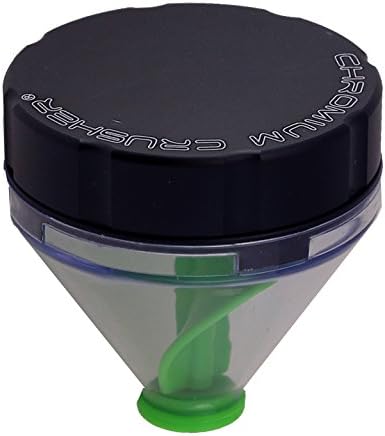 Chromium Crusher 2 Inch 4 Piece Tobacco Spice Herb Grinder - Pick your color (Funnel Shape Transparent Bottom)