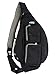 Meru Sling Bag - Sling Backpack for Women and Men – Premium Quality Crossbody Bags for Women. Exclusive Memory Foam Comfort Strap (Black)