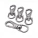 AOWISH 4-Pack Stainless Steel Swivel Eye Snap Hook M5(1#) Scuba Diving Clips 3-1/2 inch Flagpole Clips Boat Marine Spring Buckles for Bird Feeders, Pet Chains, Dog Tie-Out Cable, Keychains and More