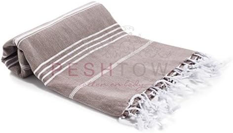 PESHTOW Basic Peshtemal Peshkir, Hand &amp; Face Peshtemal Towel, 24 colors available (Brown)