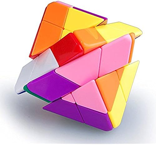Four-axis Octahedron Puzzle Speed Cube Stickerless (Colorful),Durable with Vivid Color,Smooth Magic Rubik`s Cube Best Birthday Christmas Puzzle Gift for your Children