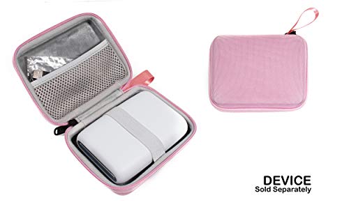 Alltravel Customized case for Fujifilm Instax Mini Link Smartphone Printer, mesh Pocket for Cable and Other Accessories, Strong and Light Weight case (Pink)